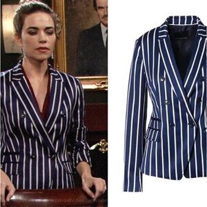 Banana Republic Satin Striped Blazer